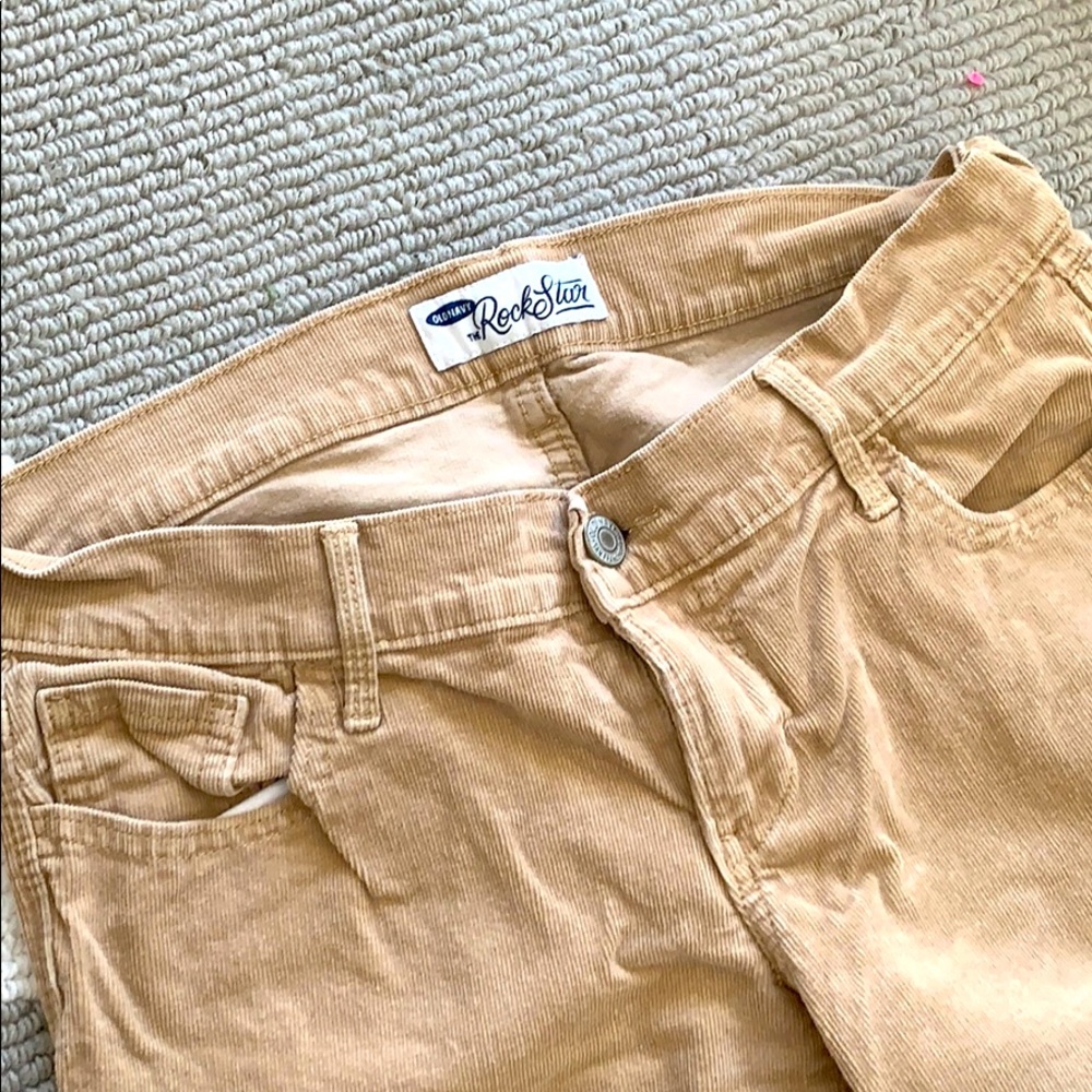 Khaki corduroy skinny pants